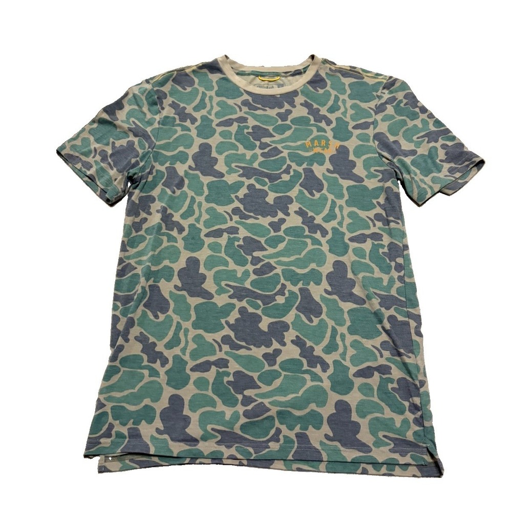 Marsh Wear Mens M Stackhouse Tech Tee Green Camo Short Sleeve Outdoor Hunt Fish
